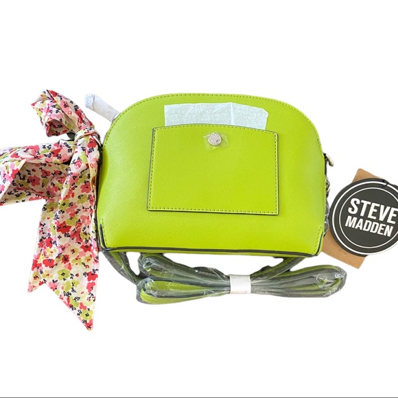 NWT Steve Madden Mini Dome Crossbody Bag with Scarf- Lime Green - Picture 3 of 10